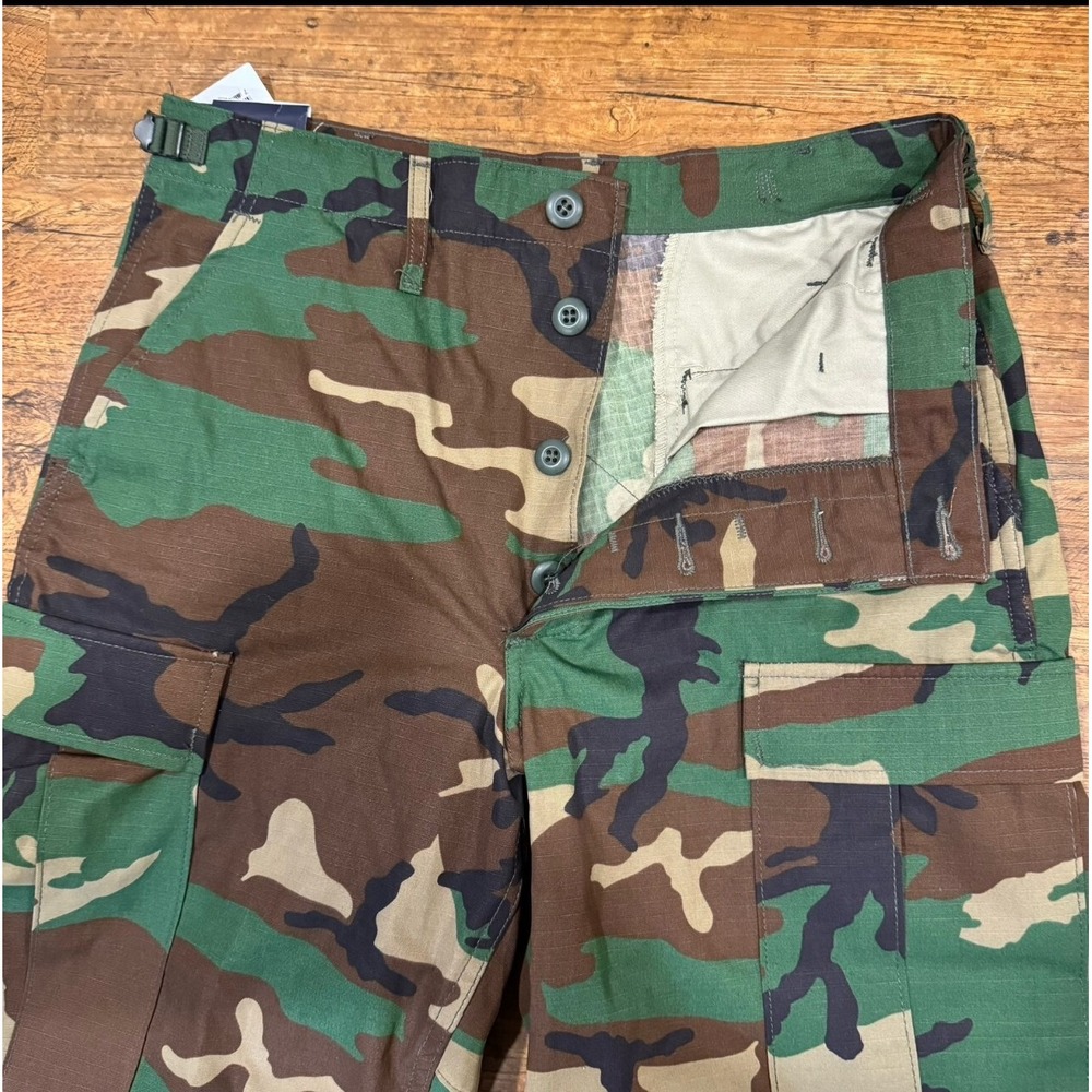 Propper BDU Army Green Woodland Camo Button Fly Ripstop Cargo Pants Men M 32x33 - Picture 4 of 9